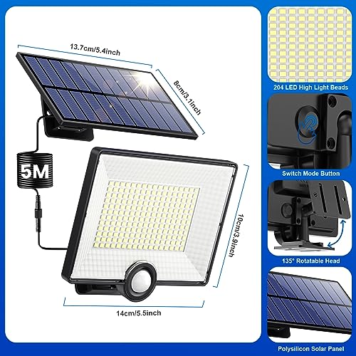 Thumbnail 6 de Pxwaxpy Luz Solar Exterior 204LED/2000LM con Sensor de Movimiento y IP65