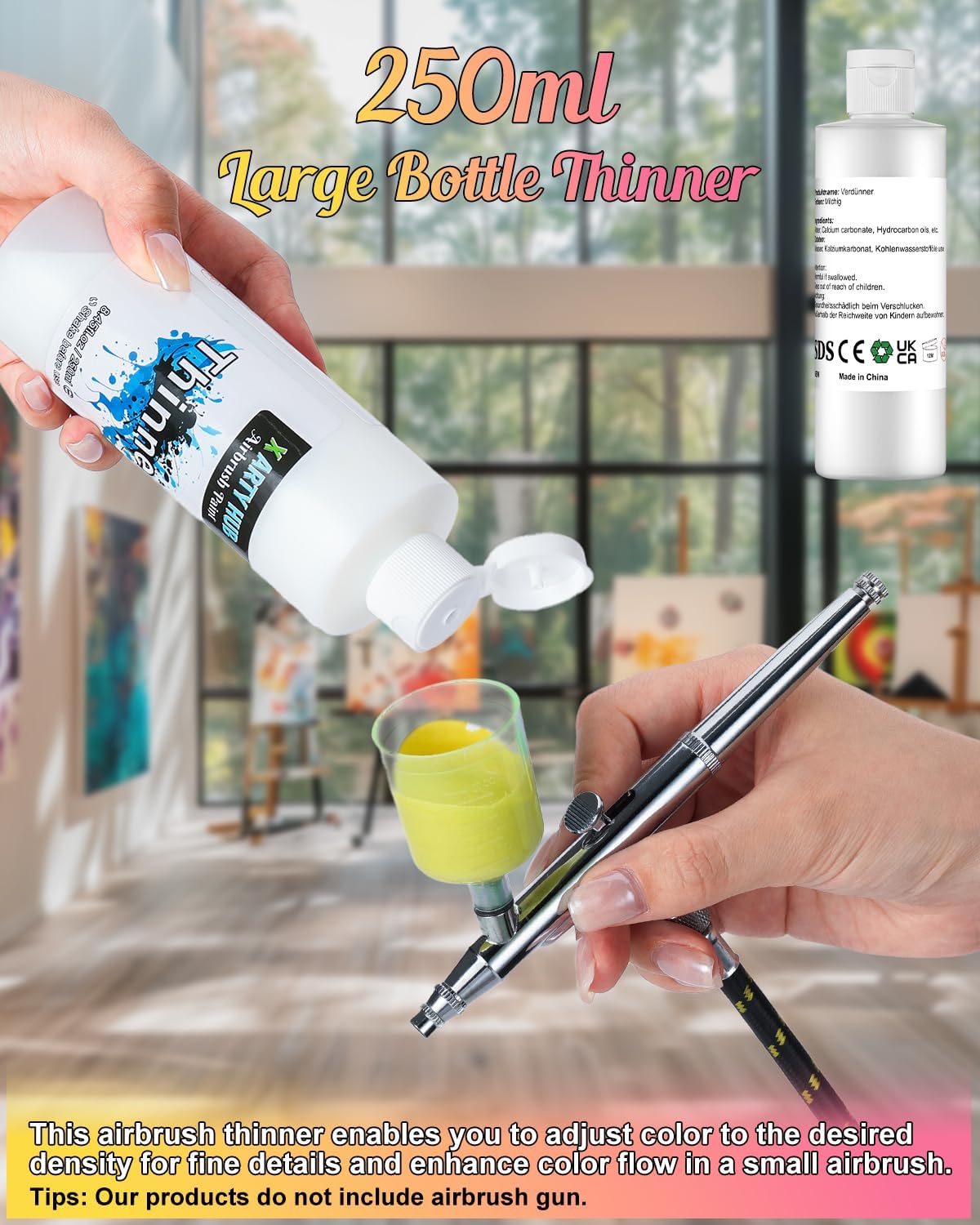 Detalle 2 de X ARTY HUB Peinture Aérographe 54 couleurs 🎨