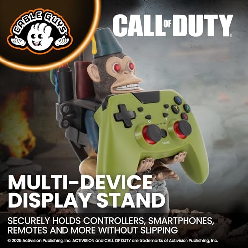 Detalle de Cableguys Call of Duty Monkey Bomb soporte para mando y móvil (figura con sujeción)