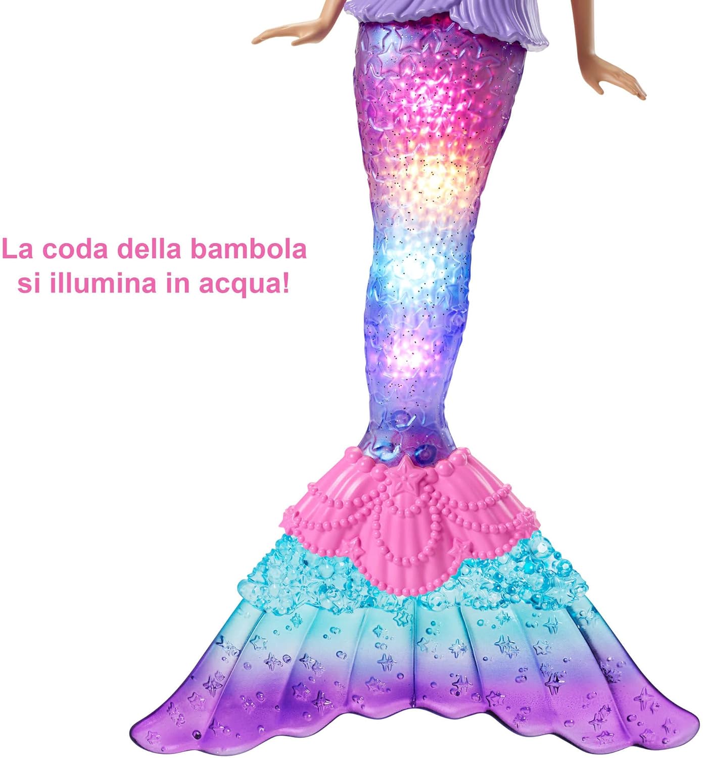 Detalle de Barbie Dreamtopia Sirena Luci Scintillanti: la bambola da faro di fantasia per i bambini dai 3 ai 7 anni