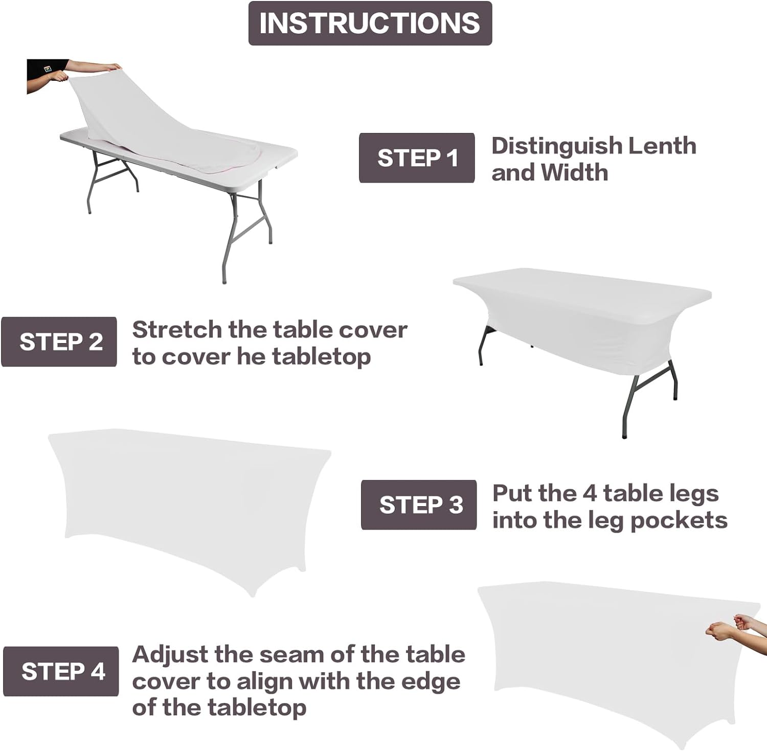 Thumbnail 3 de IVAPUPU 2-Pack 6FT Tablecloth 🍽️