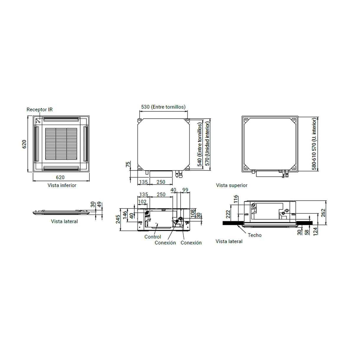 Thumbnail 1 de Fujitsu AUY35-KA aire acondicionado cassette 3.009 Frig/h