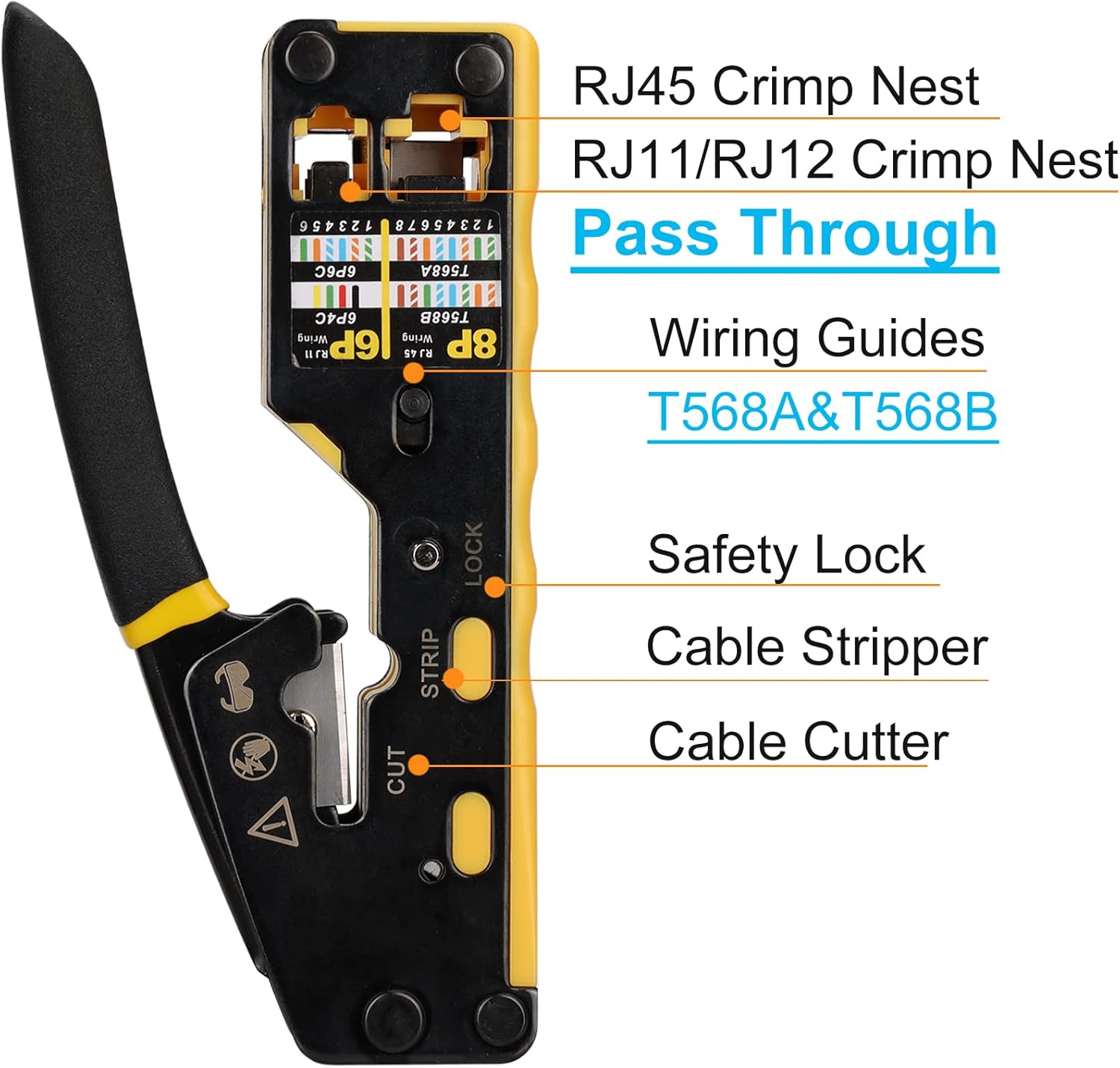 Thumbnail 1 de Solsop Pass Through RJ45 Crimp Tool Kit for Ethernet 🎧