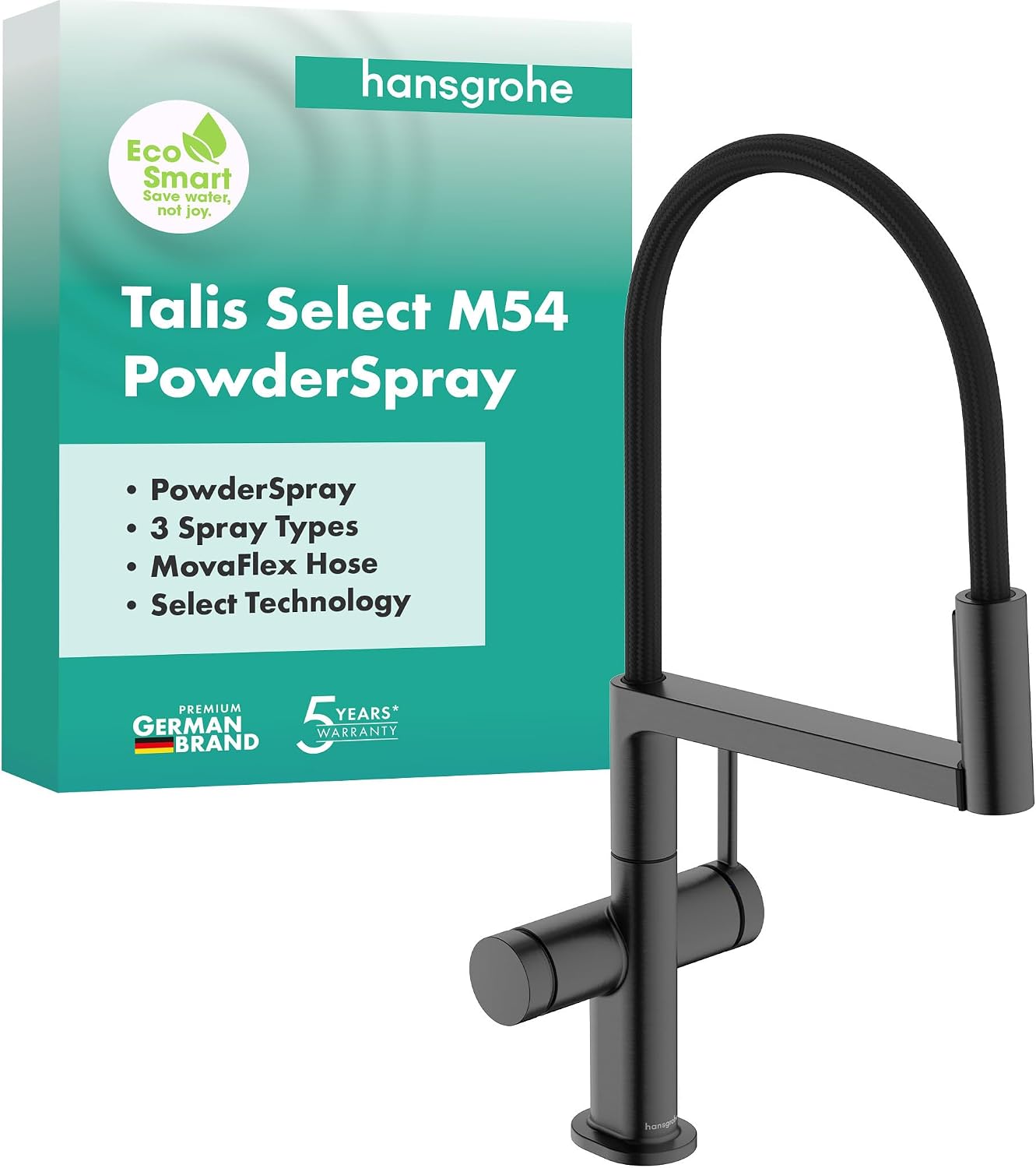 Detalle de hansgrohe Talis Select M54 PowderSpray 72861340 – bateria kuchenna, 3 strumienie