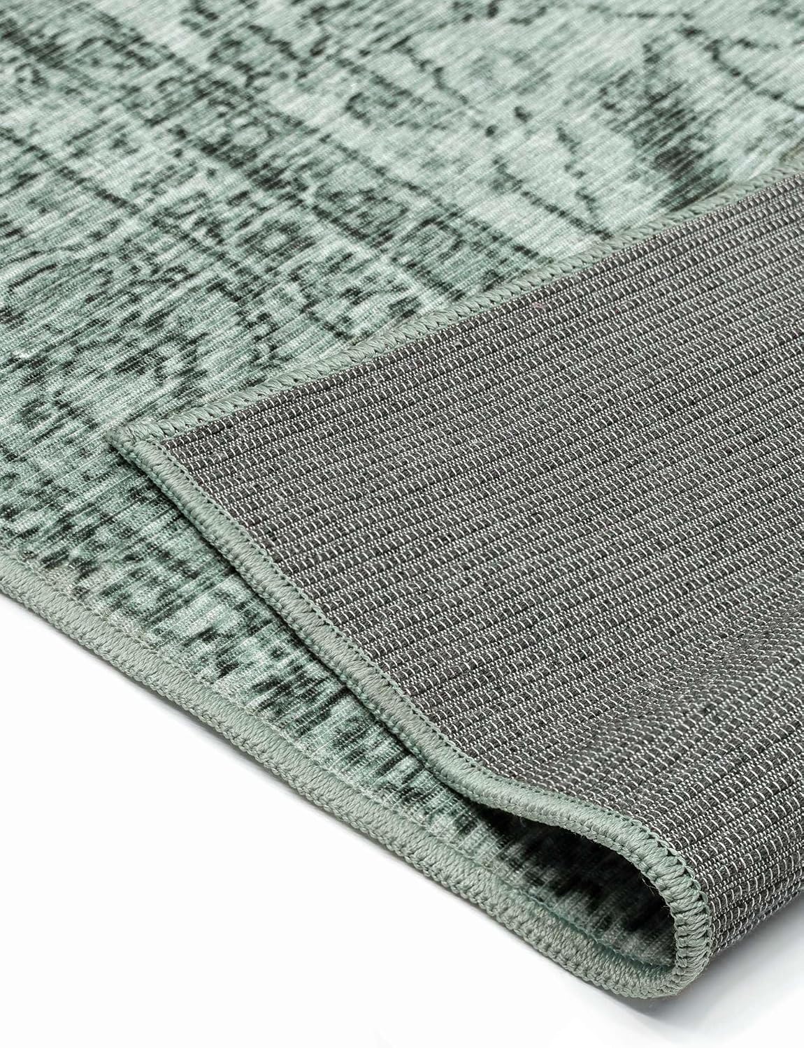 Detalle 2 de RugVista Vintage Siena 120766 tapijt 140 x 200 cm, groen, laagpolig