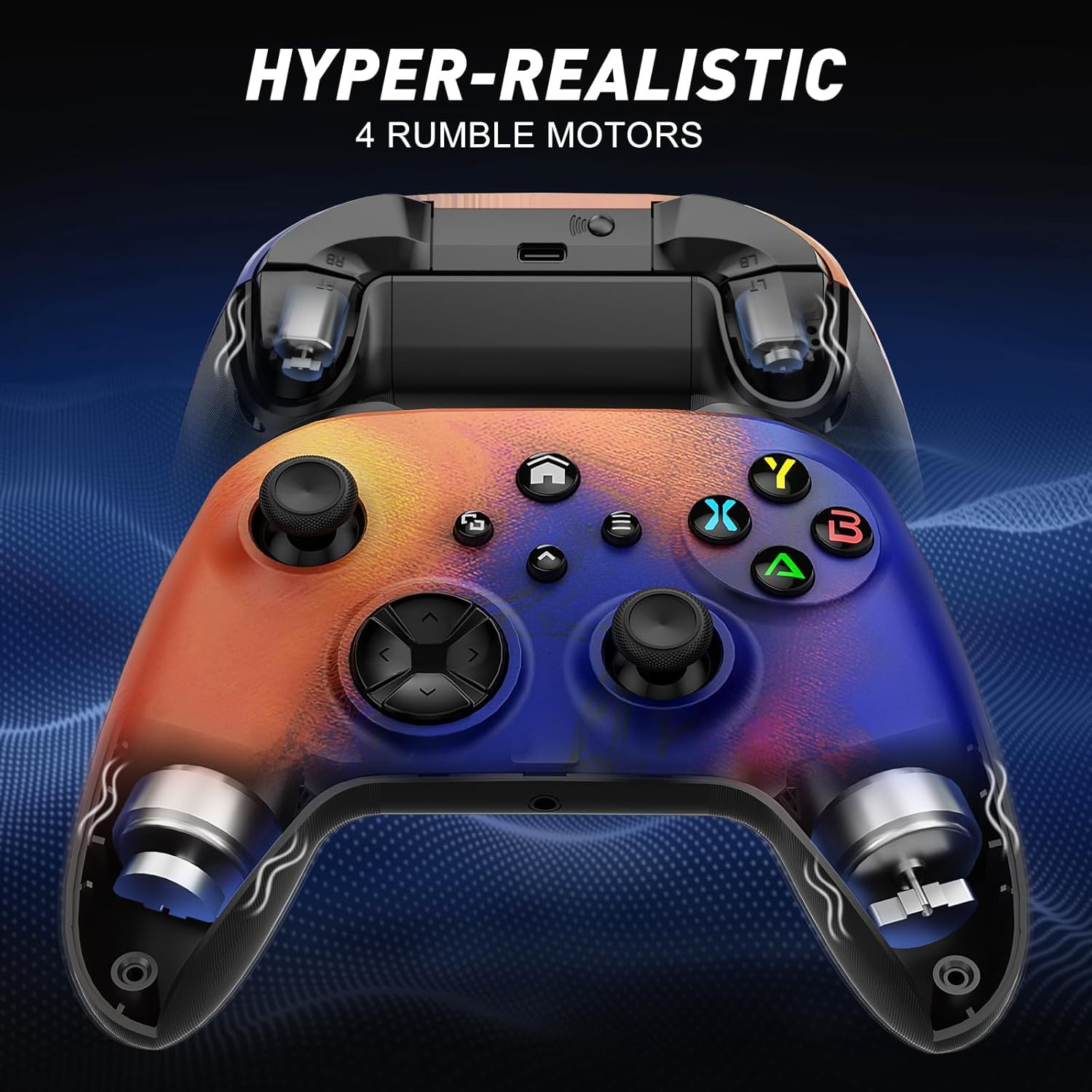 Detalle de Dinosoo Wireless Controller with Macro Function & 4 Vibration Motors for Xbox Series X|S, Xbox One, and Windows PC