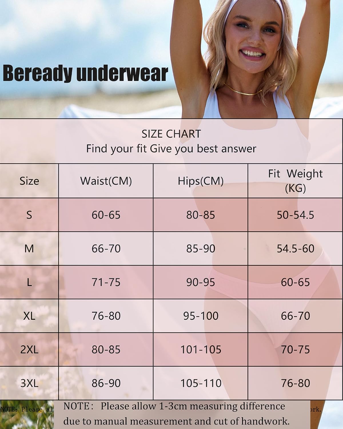 Detalle de BeReady Confezione da 6 Mutande da Donna in Cotone Elasticizzato – Hipster, Comfort e Traspirabilità