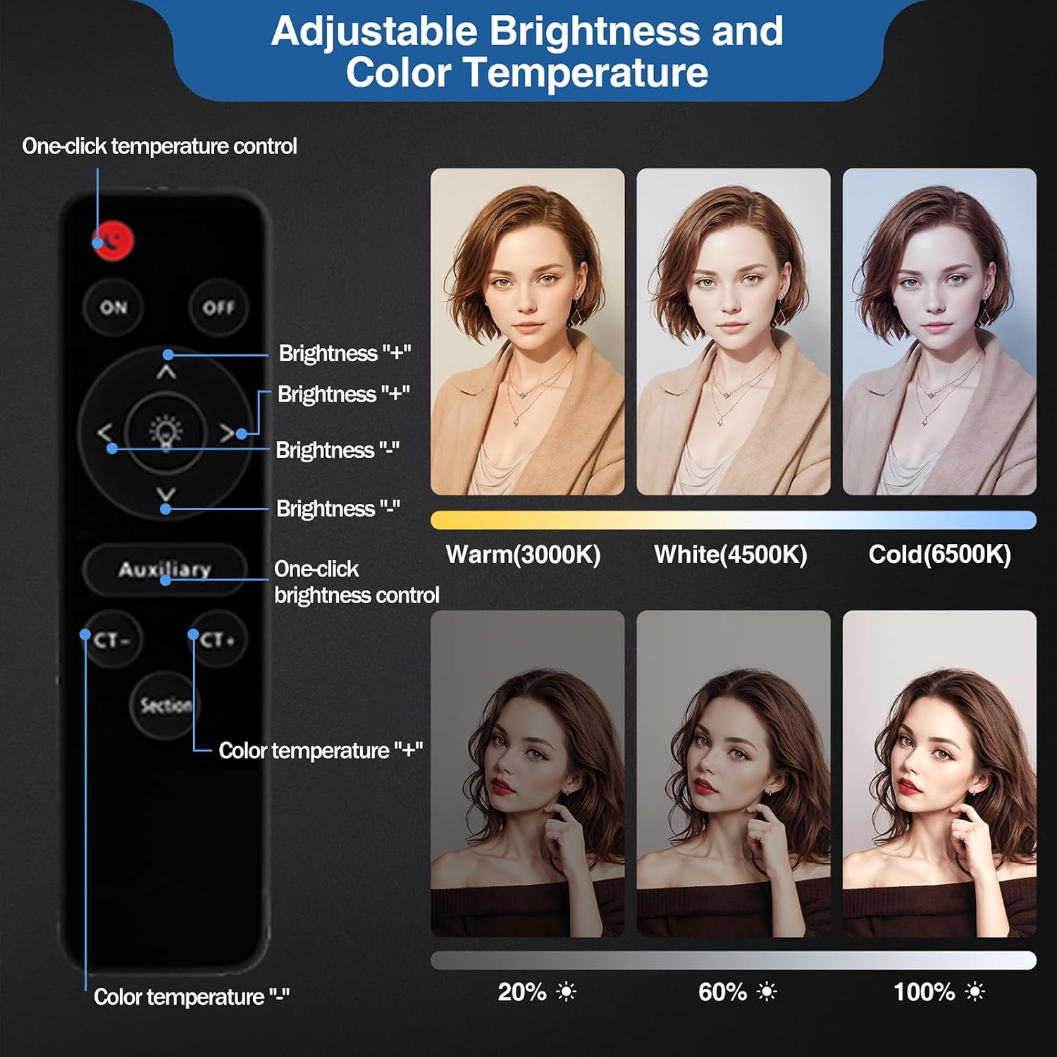 Thumbnail 2 de EMART 40x40cm Softbox Lighting Kit with 85W LED Bulbs