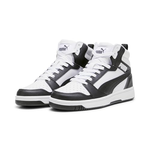 Thumbnail 6 de PUMA Rebound V6 Mid Jr. - Scarpe da ginnastica unisex per bambini e ragazzi, Puma White / Black Shadow Gray, 37 EU