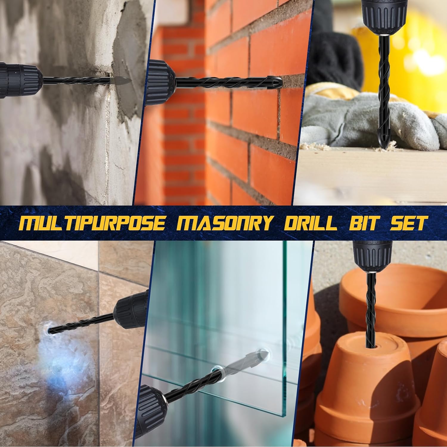 Thumbnail 6 de DYRECELVE Masonry Drill Bit Set, 1/4-Inch Hex Shank