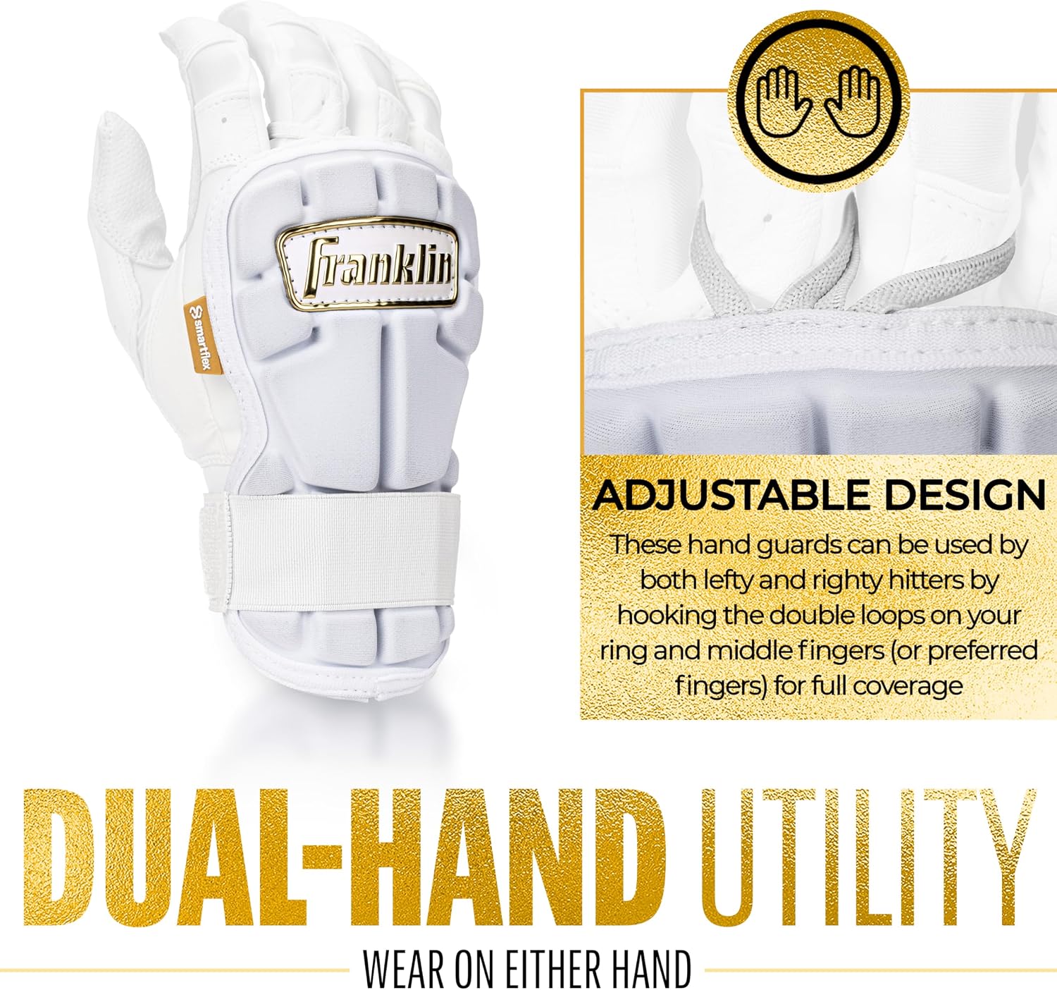 Detalle 2 de Franklin Sports PRT LGシリーズ 野球用ハンド・リストガード 大人用・左右打者対応