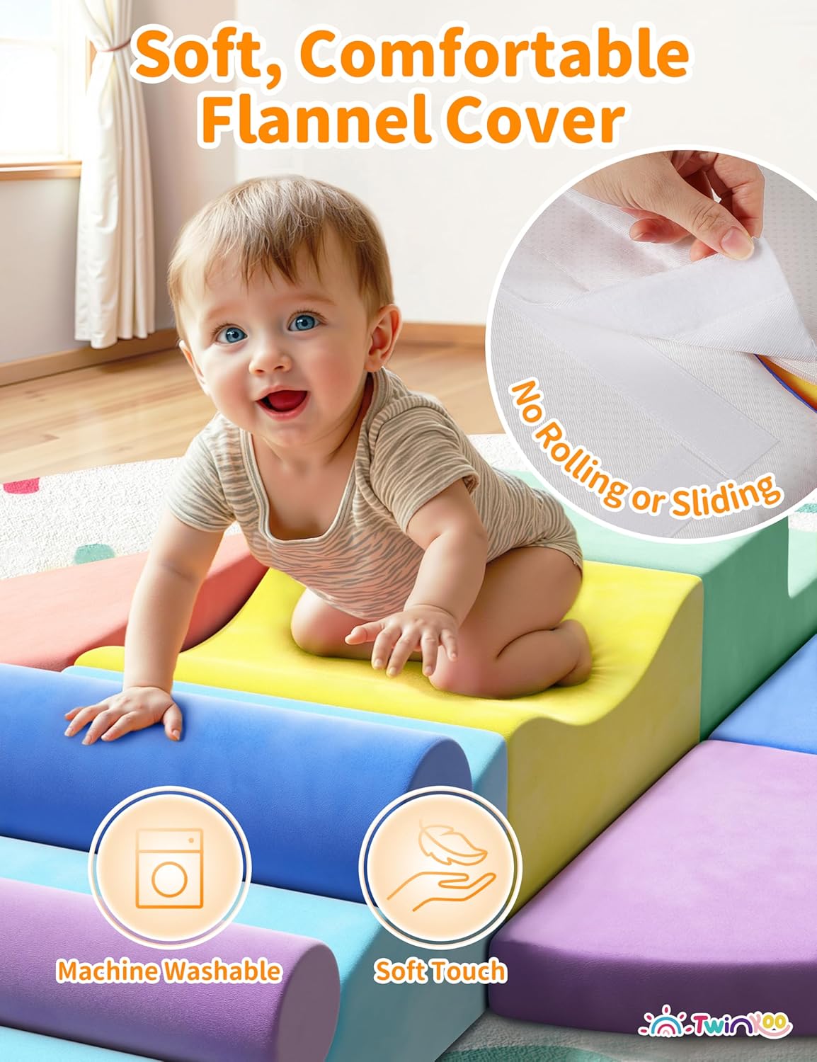 Thumbnail 3 de Twinkoo Extra Large 8-Piece Soft Foam Climbing Block Set for Toddlers