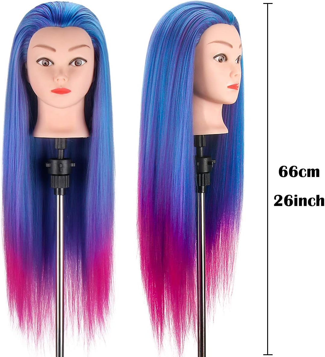 Thumbnail 1 de Testa Studio Manichini TopDirect 26" Capelli Colorati — Manichino da allenamento con morsetto e accessori DIY