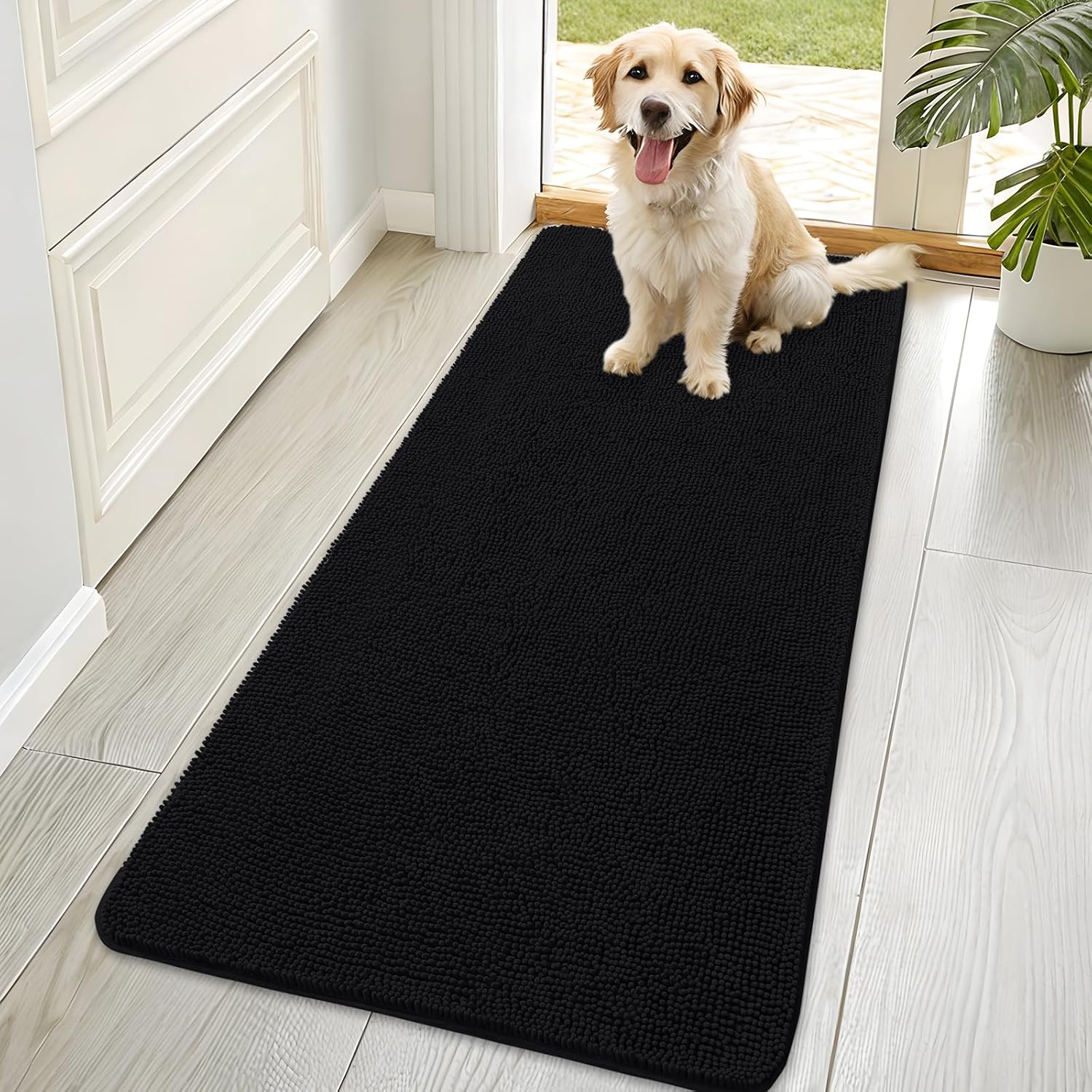 Detalle de OLANLY Dog Door Mat 70x35 inches for Muddy Paws