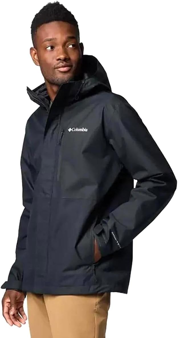 Detalle de Columbia Men’s Hikebound™ II Waterproof Rain Jacket (Black, Size S)