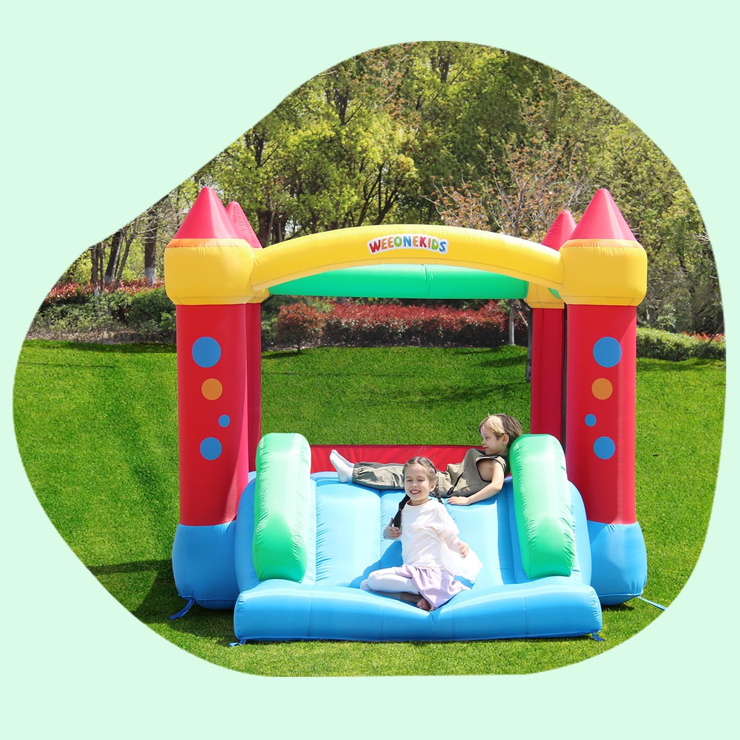 Thumbnail 6 de WeeOneKids Air Bounce House: Family-Size Inflatable with Slide, 81 sq ft of Fun