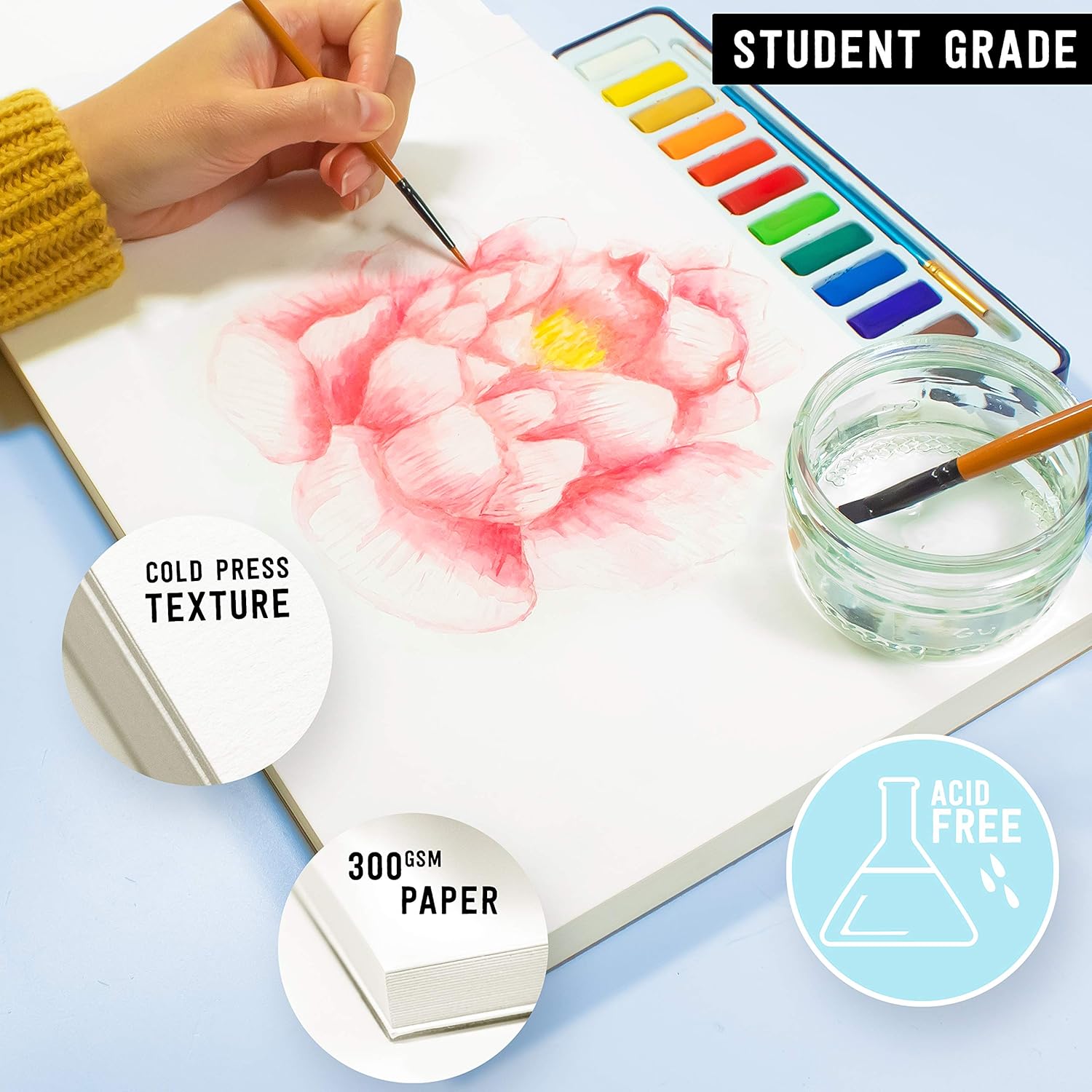 Thumbnail 3 de STATIONERY ISLAND Watercolour Paper A5 Pad 300gsm 📚