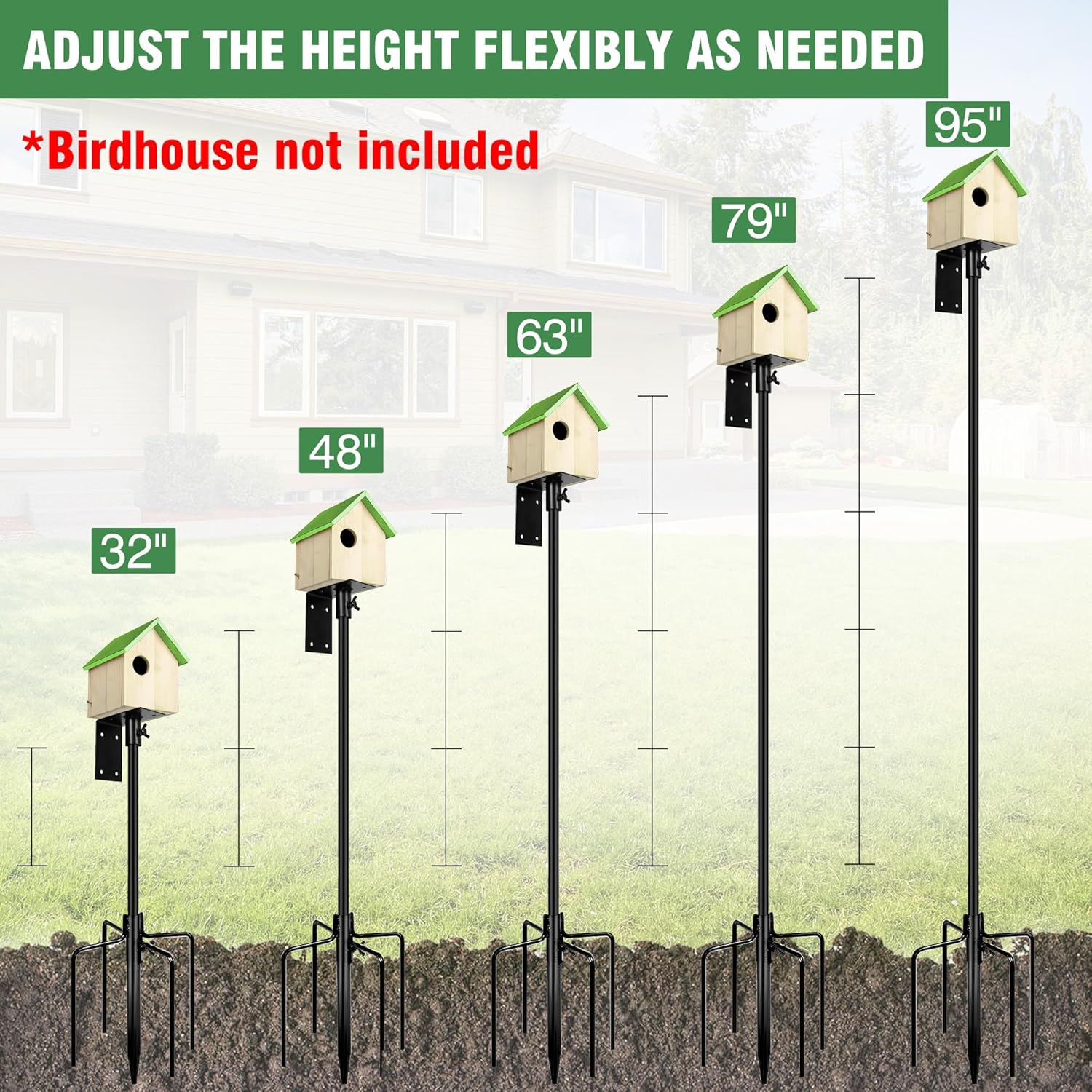 Detalle 2 de YINGYM 95 Inch Bird House Pole 🐦