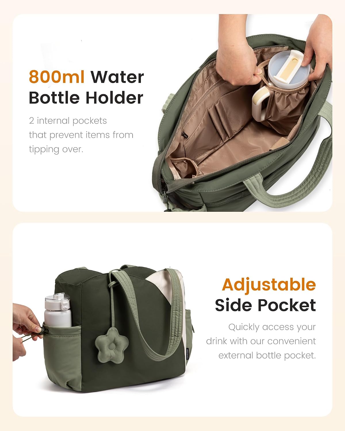 Thumbnail 5 de LOVEVOOK Puffer Tote Bag, 15.6 inch laptop