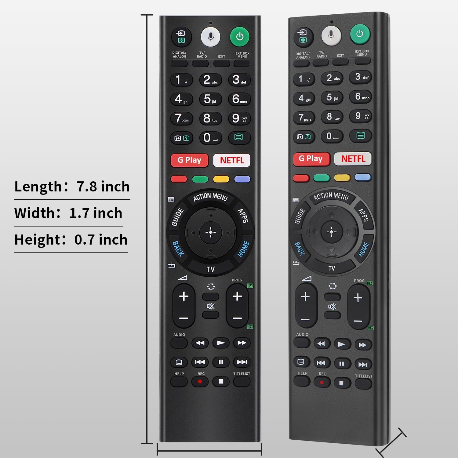 Detalle 2 de Gvirtue RMF-TX310E / RMF-TX220E Sprach-Fernbedienung für Sony Bravia Smart TV (Ersatz mit Mikrofon)