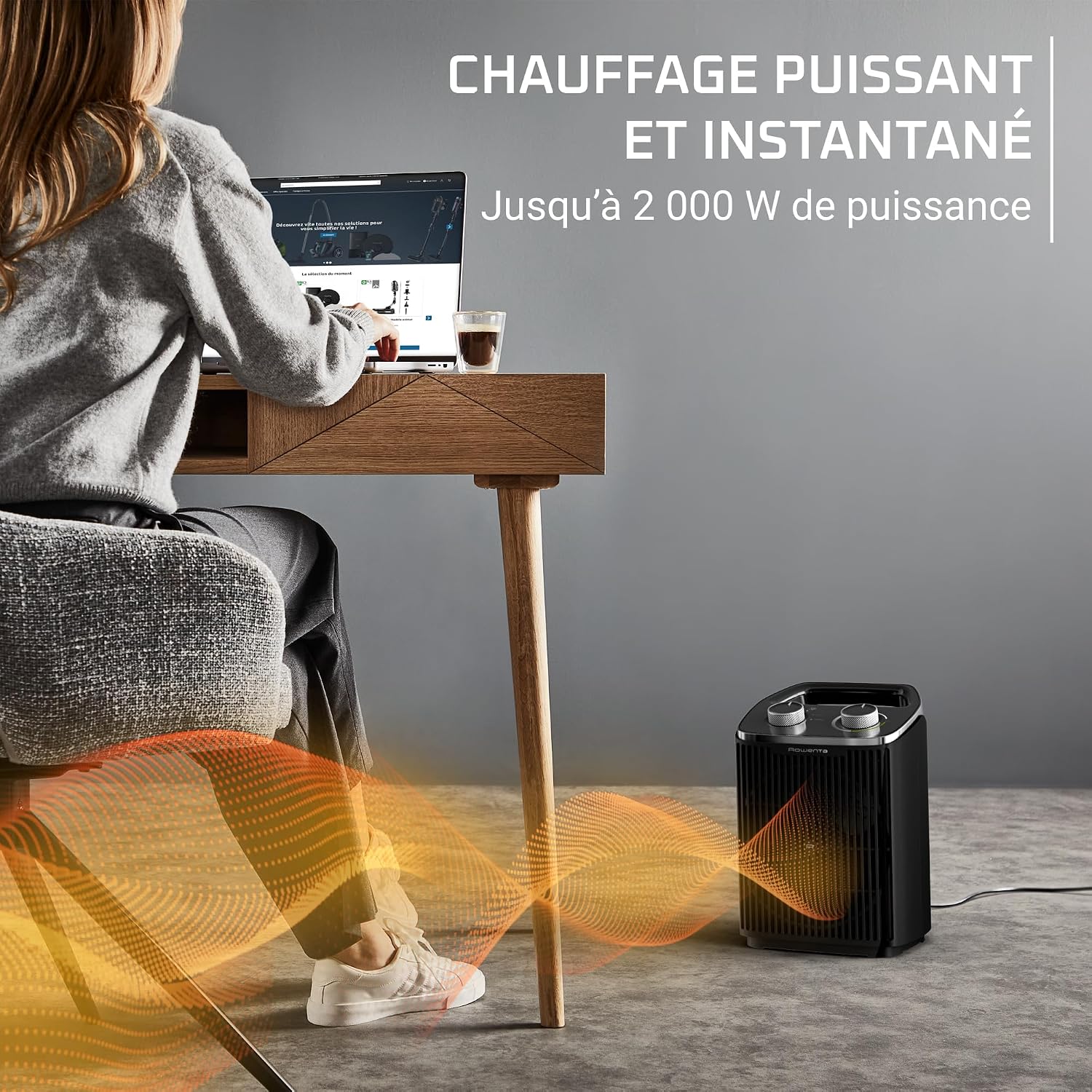 Detalle de Rowenta SO2350F0 Radiateur d’appoint 2000 W pour 35 m²