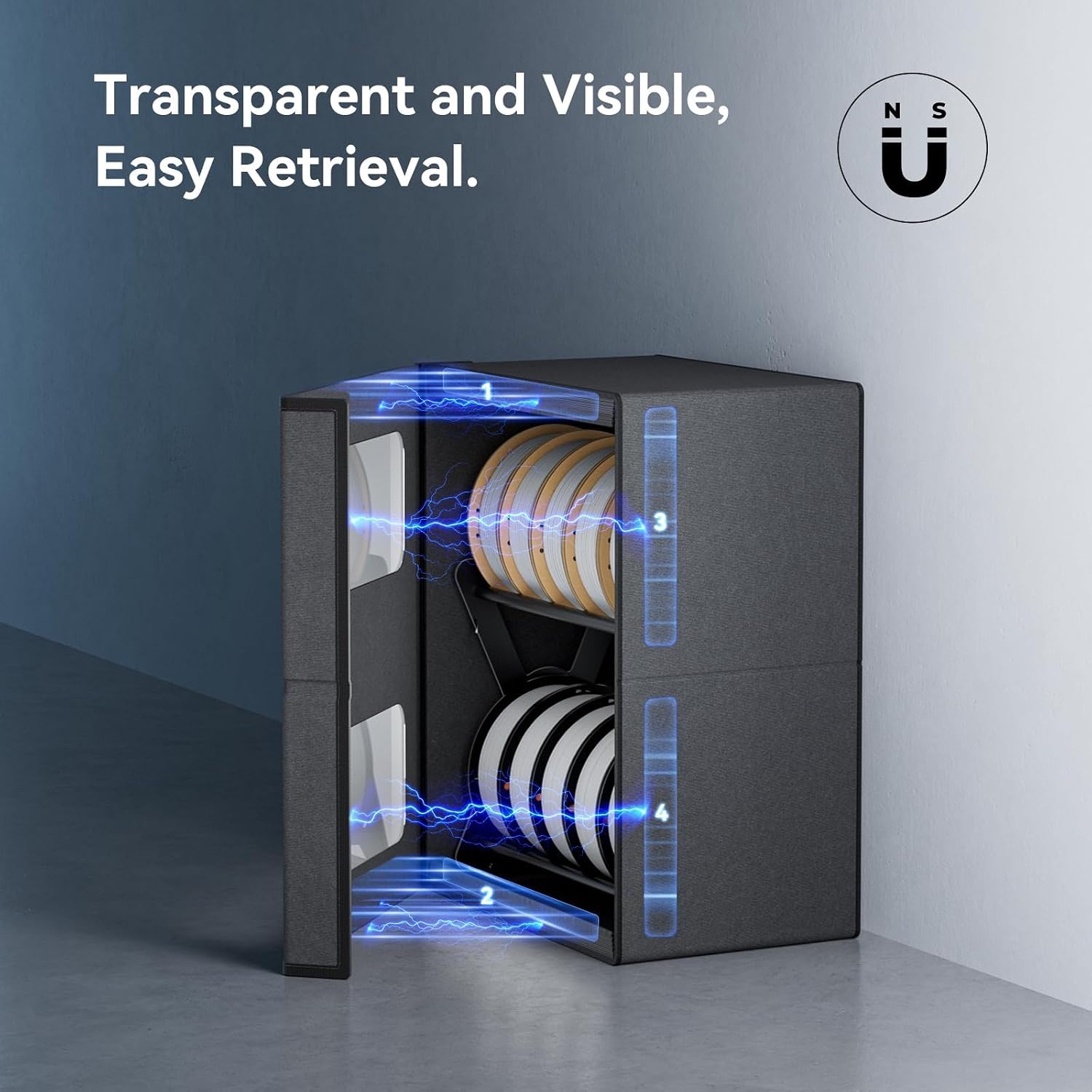 Thumbnail 5 de Creality Filament-Storage-Box – pojemnik na filament, 10 rolek, zamknięcie magnetyczne