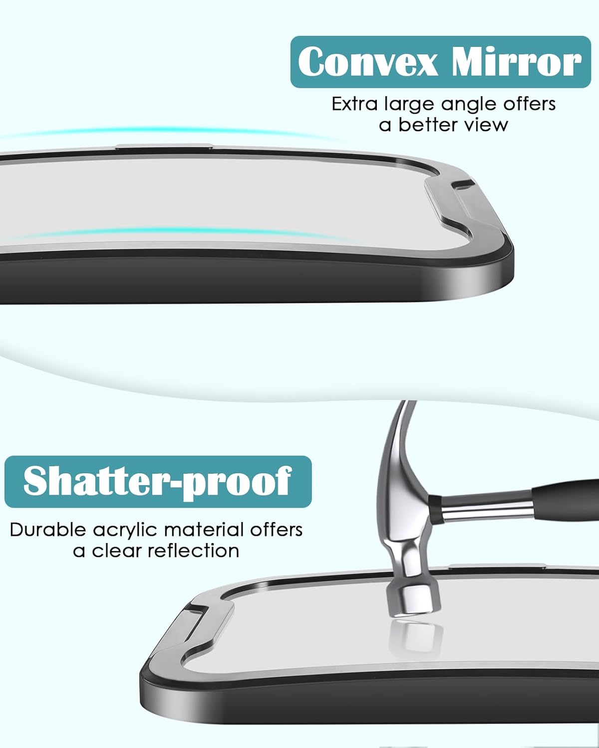 Detalle de Zacro Baby Car Mirror - 360° Fully Adjustable Shatter Proof Rear View Mirror