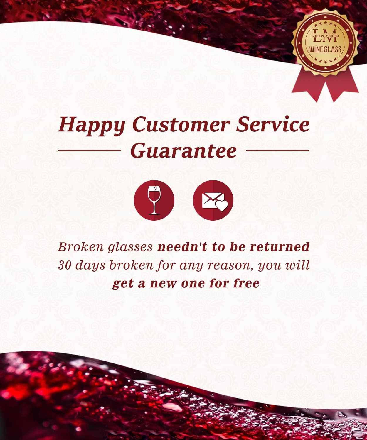 Thumbnail 6 de Red Wine Glasses Set of 2 15 oz 🍷