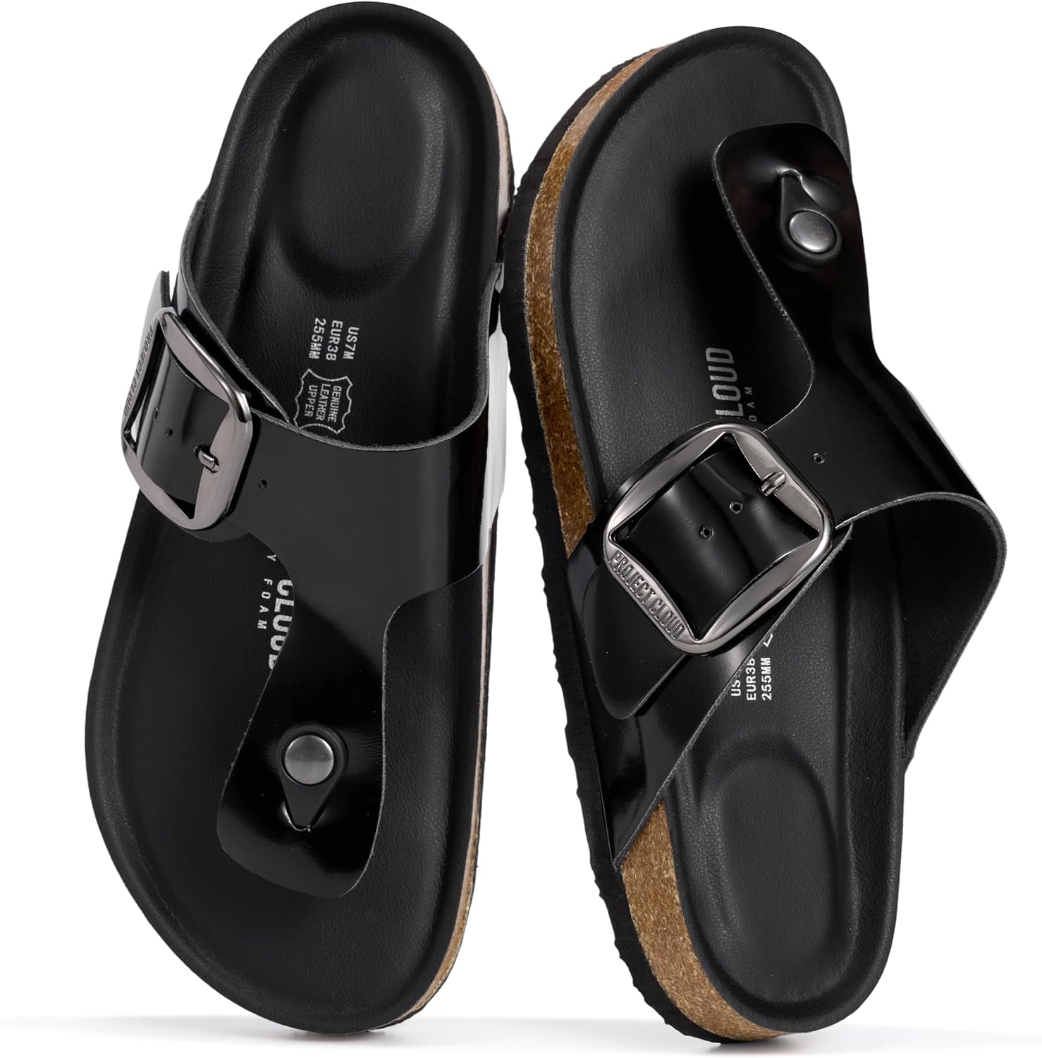 Thumbnail 4 de Project Cloud 100% Genuine Leather Thong Sandals for Women