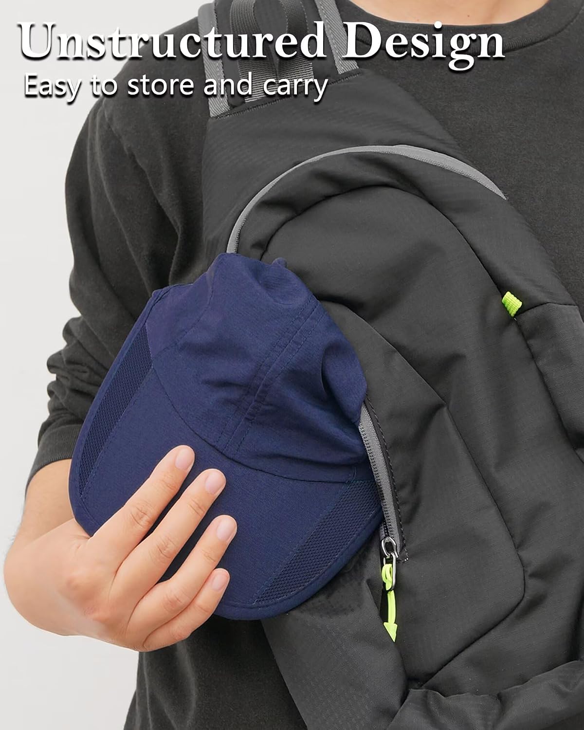 Detalle de GADIEMKENSD Unstructured Quick Dry Sports Cap – atmungsaktive Outdoor-Mütze mit UPF 50+ für Damen & Herren