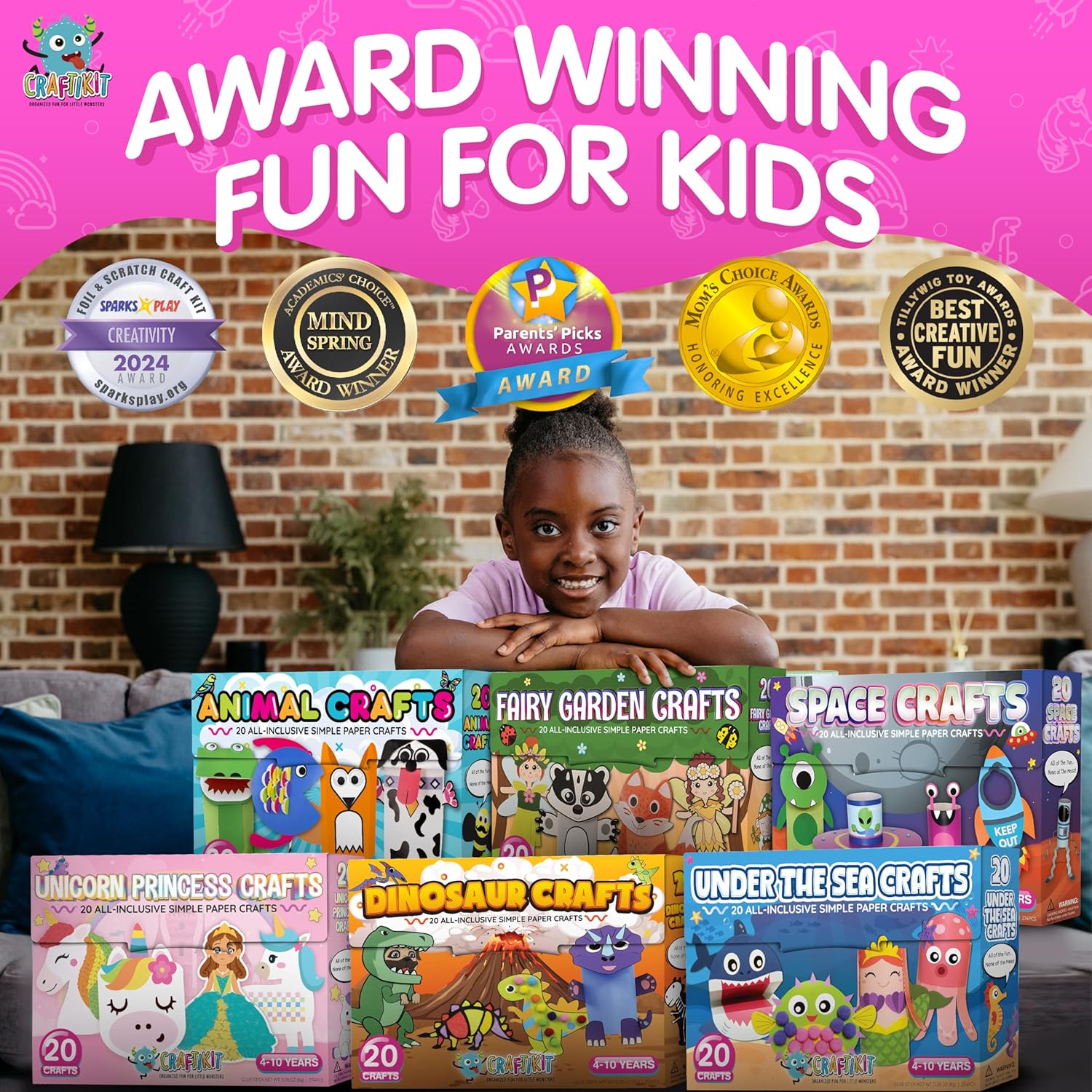 Thumbnail 5 de Craftikit 20 Award-Winning Princess & Unicorn Crafts for Kids (Ages 3-10) — All-In-One, Mess-Free Craft Box