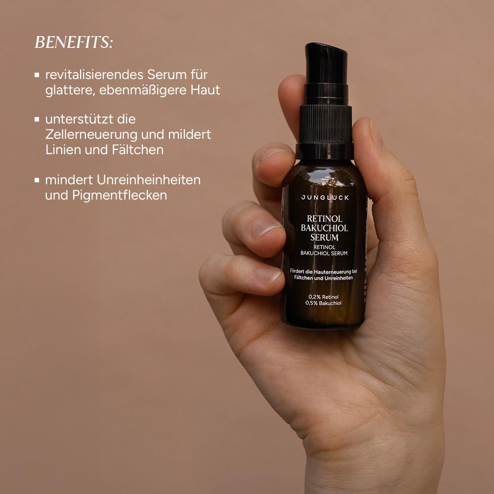 Thumbnail 1 de JUNGLÜCK Retinol Bakuchiol Serum (vegan) mit 0,5% Bakuchiol und 0,2% verkapseltem Retinol