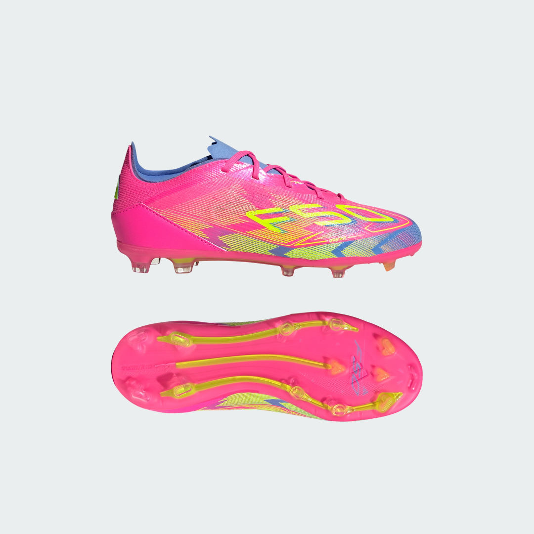 Detalle de Adidas Bota F50 Elite para césped natural seco (Adolescentes) – color Rosa