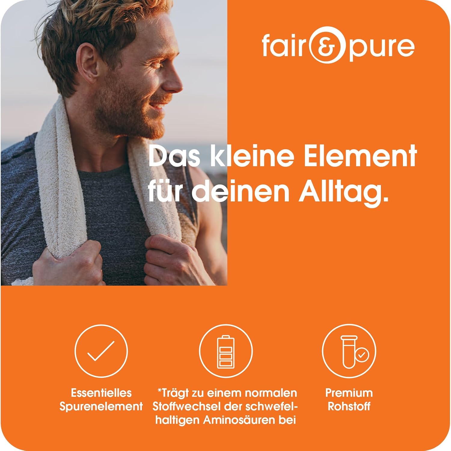 Detalle de Fair & Pure Molybdän 150µg – 120 Tabletten, schluckfreundlich, vegan, hergestellt in Deutschland