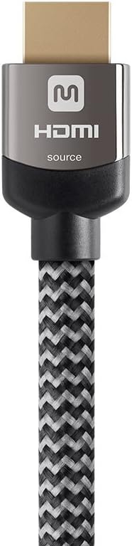 Thumbnail 2 de Monoprice 4K High Speed HDMI Cable (Braided, CL3 In-Wall Rated) 4K@60Hz, 18Gbps, HDR, 50ft, Grey