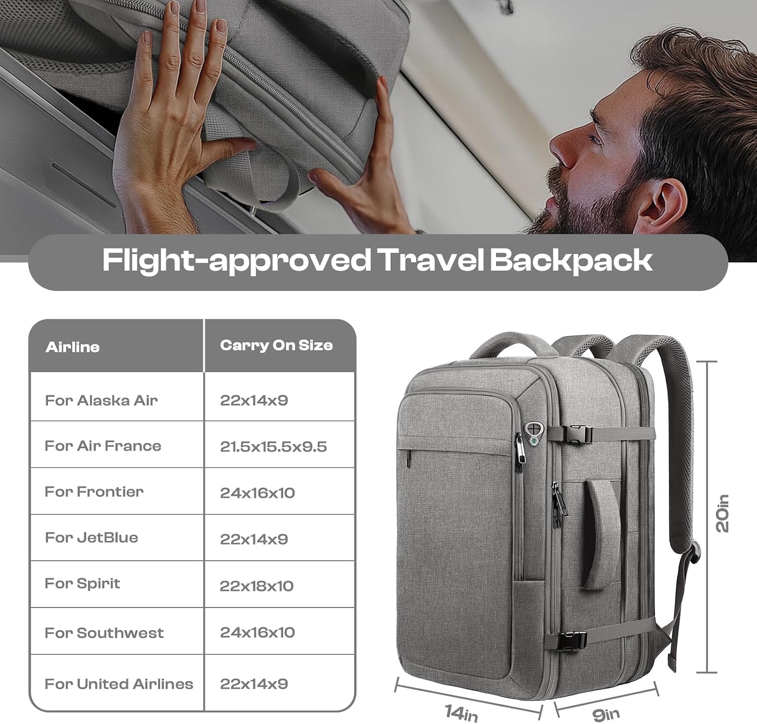 Detalle 2 de Sirmaeed Travel Backpack 50L