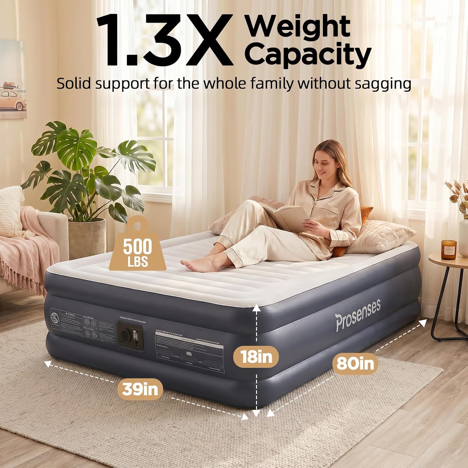 Detalle de Prosenses Twin XL Air Mattress 80-inch