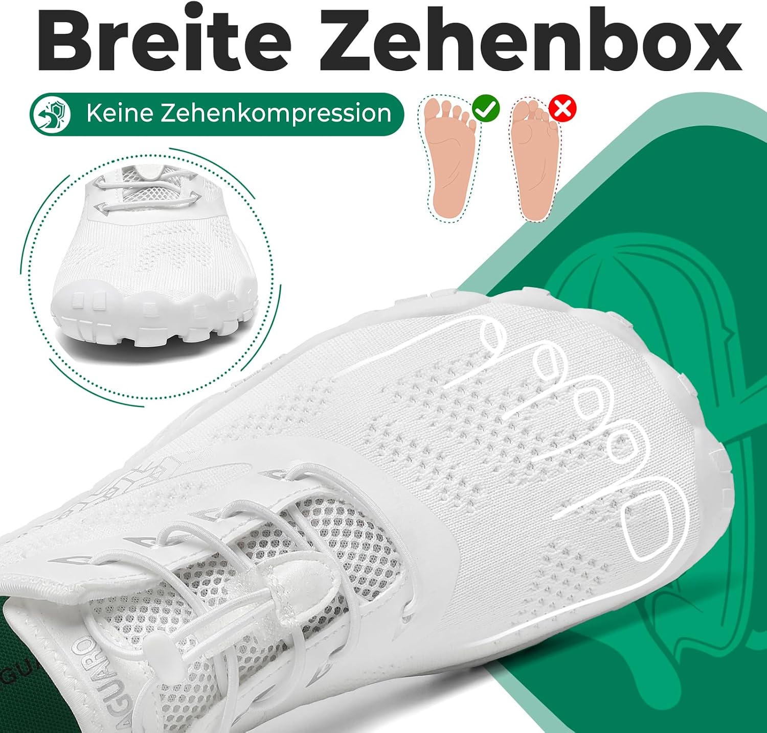 Detalle 2 de SAGUARO Knit Barfußschuhe 36 bis 48