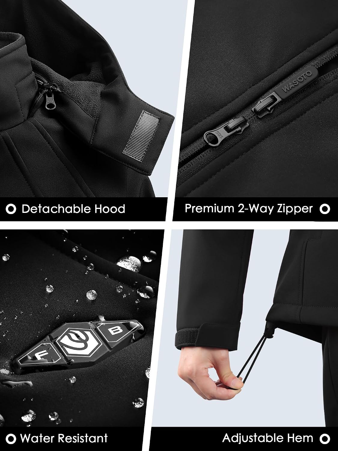 Detalle de WASOTO Women's Heated Jacket with 18400 mAh Battery
