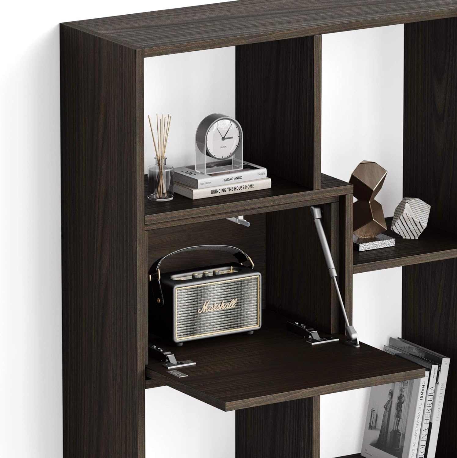 Thumbnail 2 de Mobili Fiver Mur TV Iacopo — Noyer américain avec Portes, meuble TV design jusqu’à 65