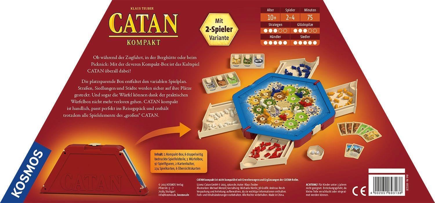 Detalle 2 de Kosmos 693138 – CATAN: Das Spiel Kompakt, il viaggio perfetto per gli appassionati di CATAN