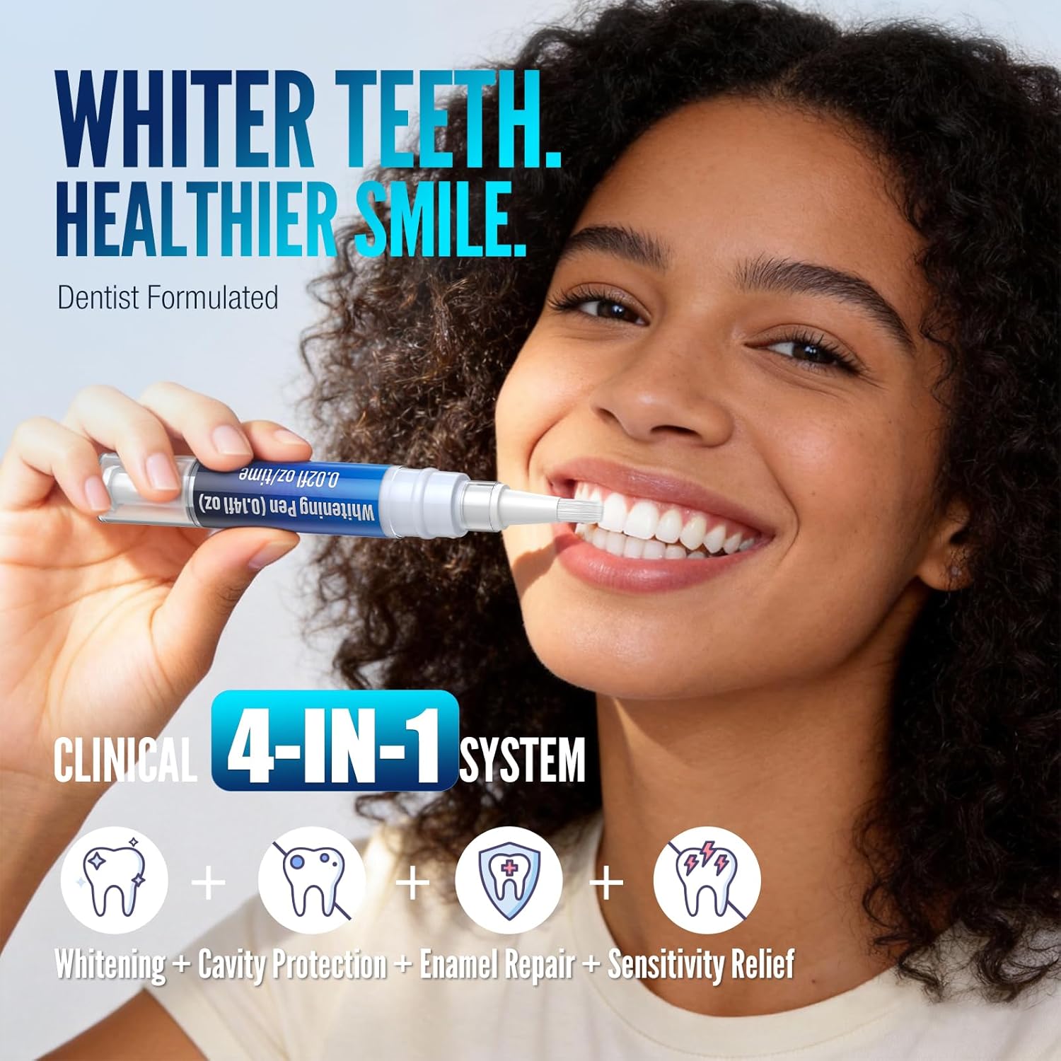Detalle de Teeth Whitening Pen Kit: 35% Carbamide Peroxide, 6-Pen Set with Remineralizing Pens