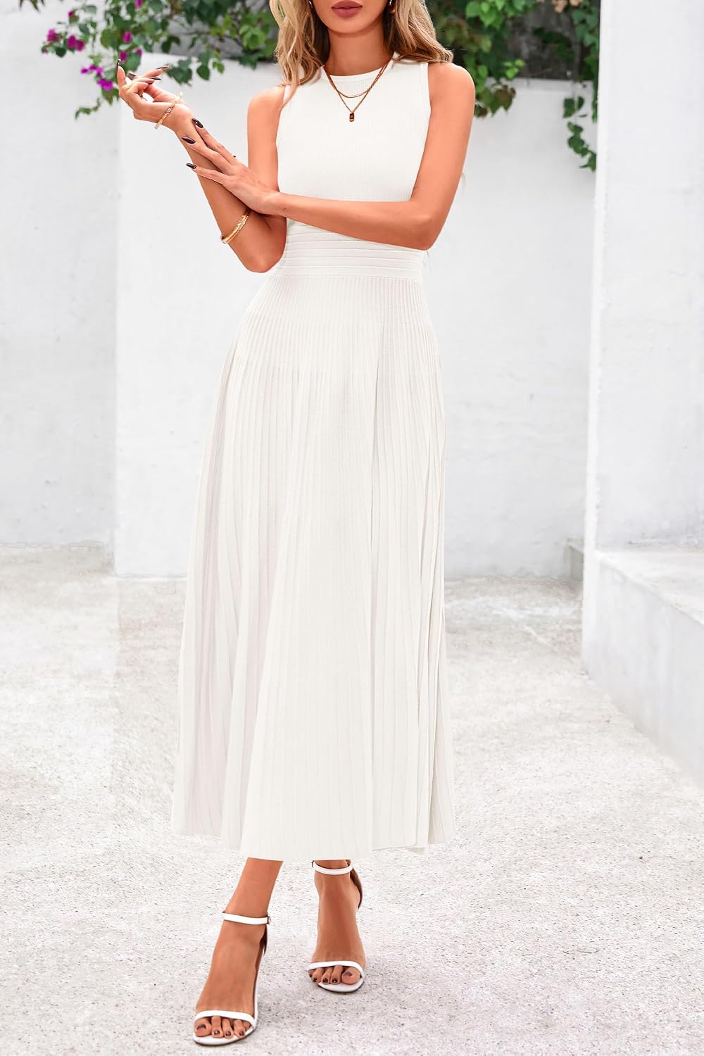 Detalle 2 de PRETTYGARDEN Spring Casual Midi Dress S