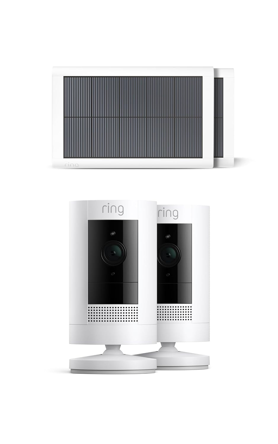 Thumbnail 1 de Ring Outdoor Camera Solar (Stick Up Cam) – 2-Pack: Solar-powered 1080p security for outdoors