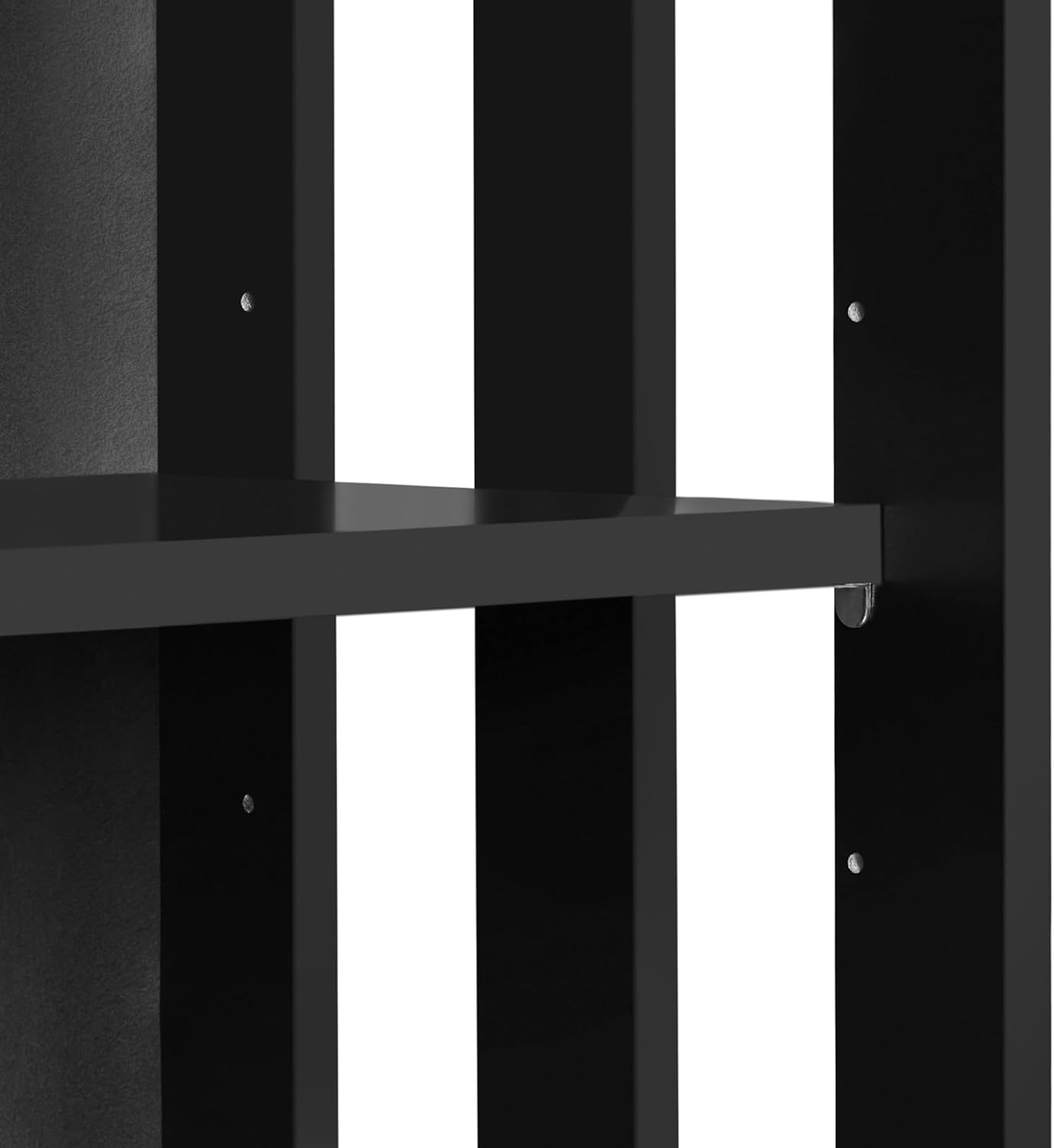 Thumbnail 6 de Yaheetech stackable sideboard/buffet cabinet in black with sliding doors and adjustable shelf (106.7 x 33 x 63 cm)