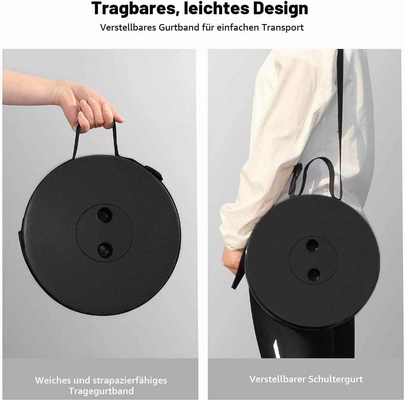 Detalle 2 de REAKOO Klapphocker Faltbar – Höhenverstellbar, Tragbar und Langlebig