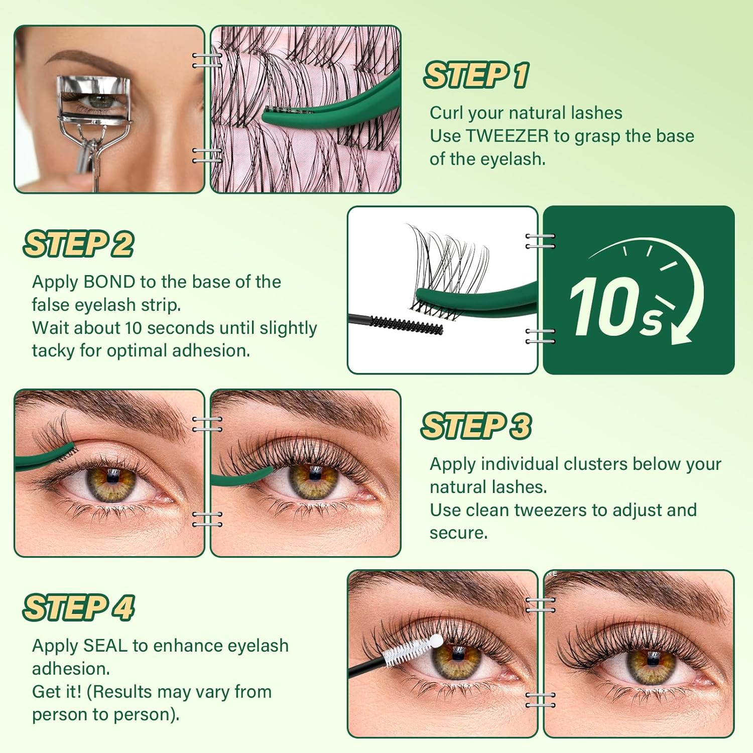 Detalle 2 de KEYYOU Lash Bond and Seal Waterproof 10ml – Dual-Ended Lash Adhesive for DIY Extensions (Black+White 2-Pack)