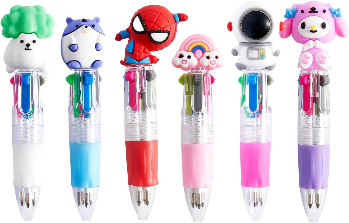 Detalle 2 de Defresit 40 Pack 4-in-1 Multicolour Ballpoint Pens (Cute Cartoon Animal Set) for Kids