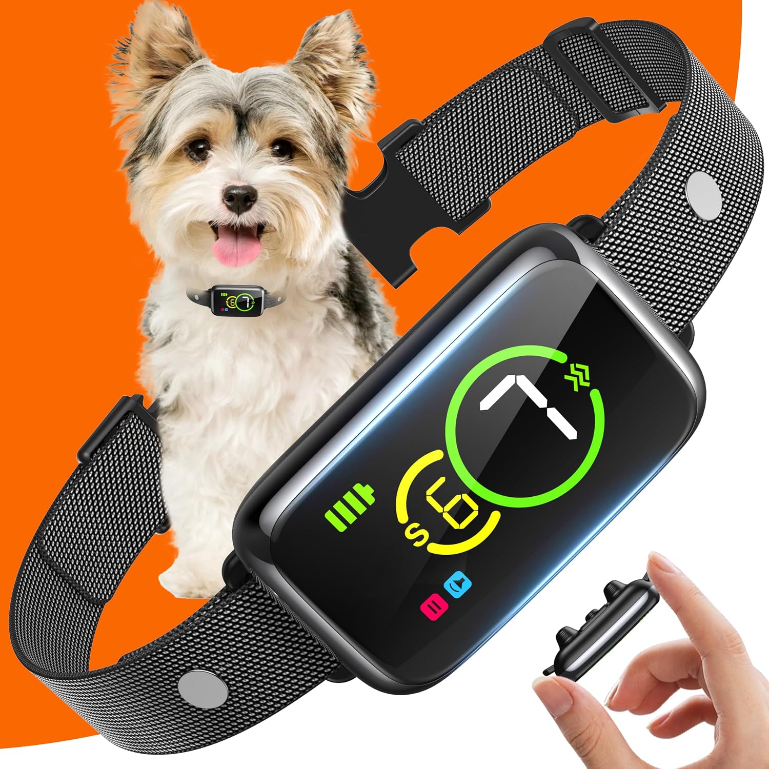 Detalle de Tittron Dog Bark Collar, 600D Nylon