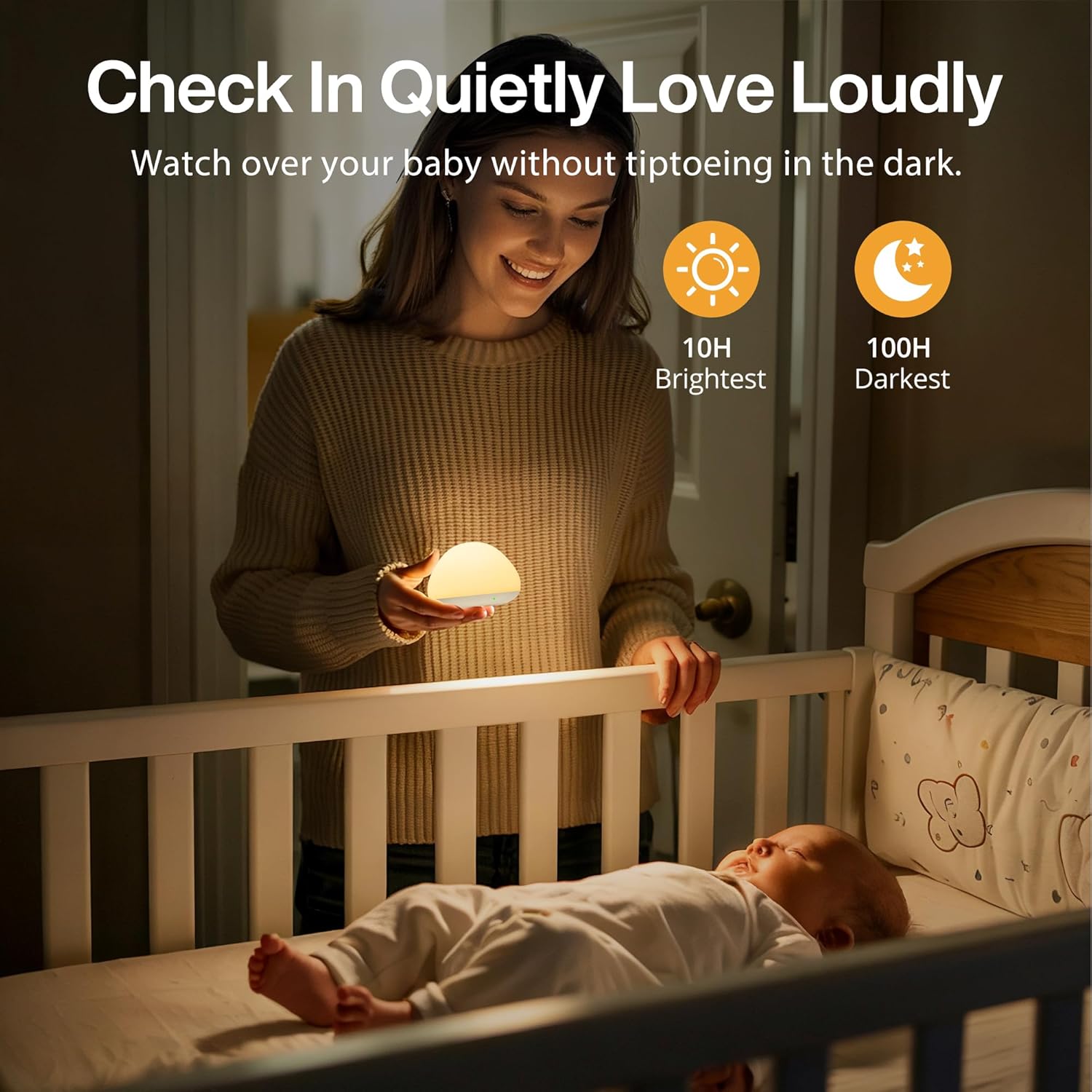 Detalle de JolyWell Night Light 100h soft silicone lamp